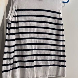 A New Day navy and White Knit Top
